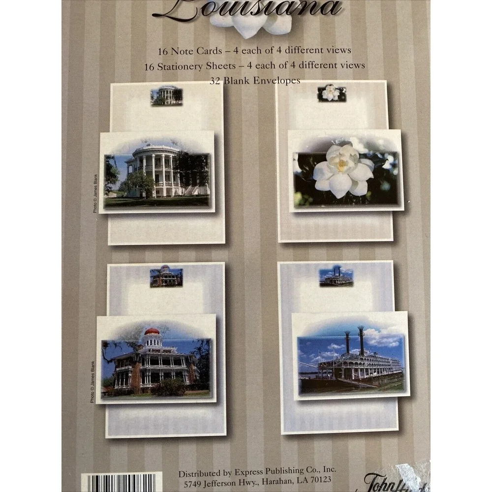 Express Publishing Co Stationery Set Multicolor Louisiana Vintage 64pc Landmark